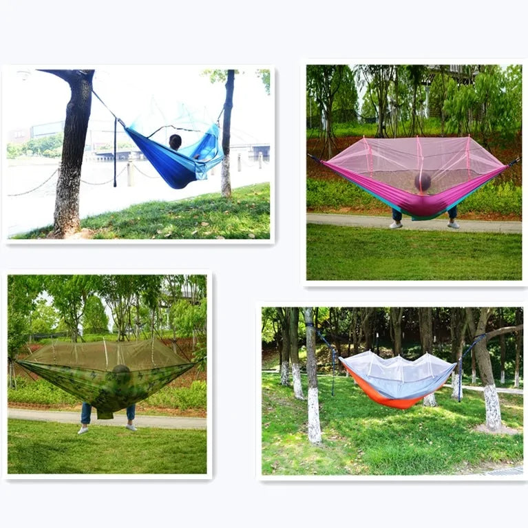 Portable Outdoor Camping Hammock with Mosquito Net