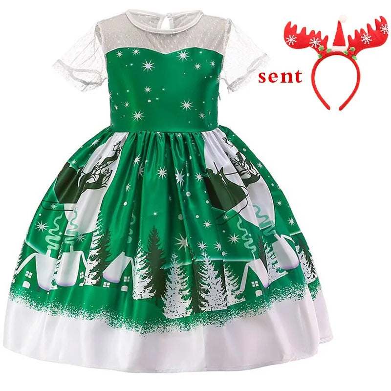 Girls Princess Christmas Dress Formal Wear