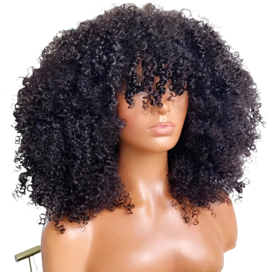 Curly Wig With Bangs