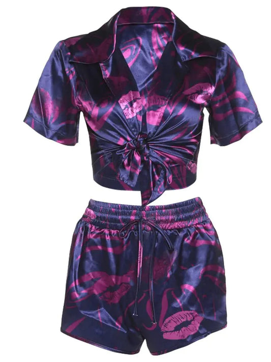 Leilani Satin Short Set