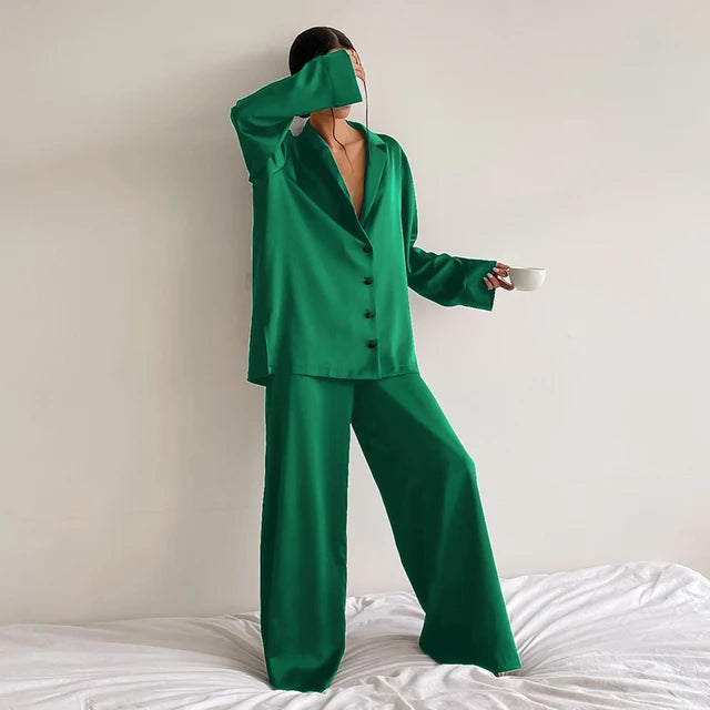 Women's Oversized Silky Satin Sleepwear