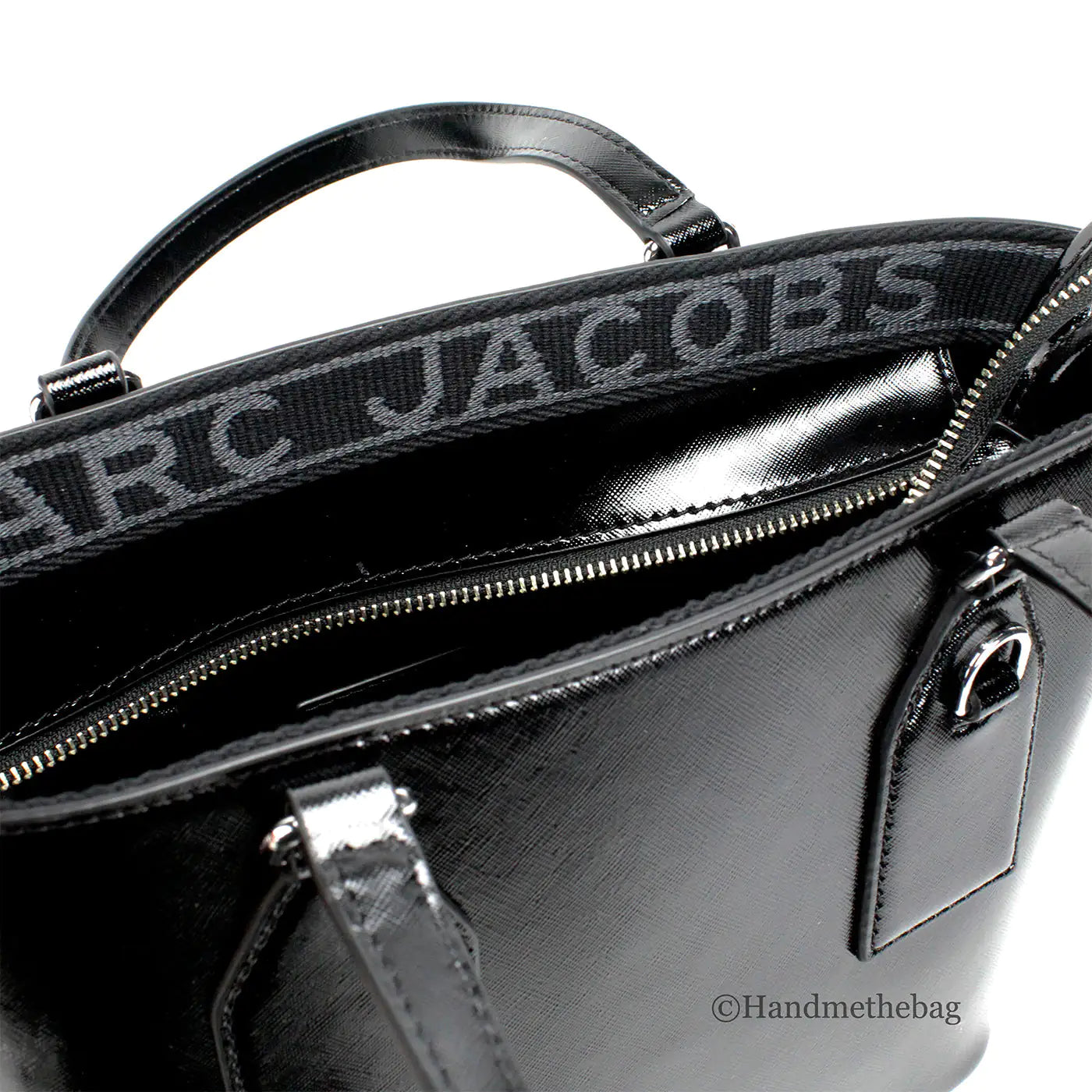 Marc Jacobs Small Black Leather Tote Crossbody Bag