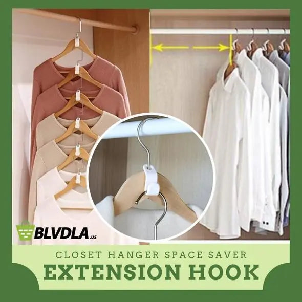 Closet Hanger Space Saver Extension Hook