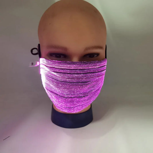 LED Face Mask 7 Color USB Rechargeable Glowing Mask for Party