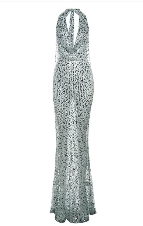 Elegant Sequin Fishtail Gown